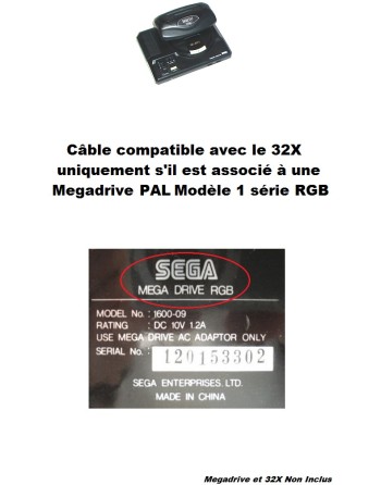 Câble MD1 → 32X [Neuf]