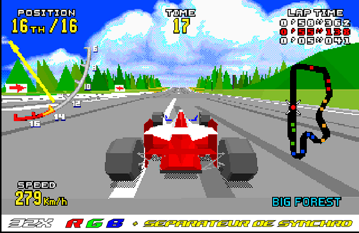 Virtua Racing - RGB + Séparateur de Synchro + Texte